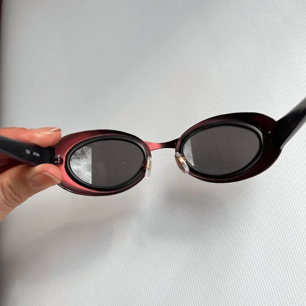 Jantzen Funky Y2K Vintage Sunglasses Red Metallic and Black